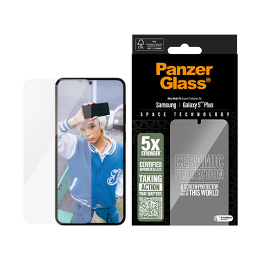PanzerGlass Ceramic Screen Protector for Samsung Galaxy S25 Plus- Clear